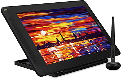 2021 HUION KAMVAS 16 Graphics Drawing Tablet with Full-Laminated Screen Android Support Graphic Monitor with 8192 Level Pressure Battery-Free Stylus Tilt 10 Express Keys Adjustable Stand, 15.6 Inch