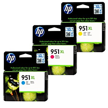 Genuine HP CR318BN 951XL Combo 3-Color- 1 Cyan XL/ 1 Magenta XL/1 Yellow XL