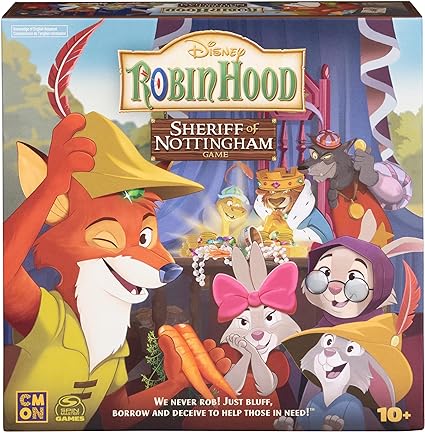 SPIN MASTER GAMES Disney Robin Hood Sheriff of Nottingham Game, Family Board Games, Disney Gifts, Board Games for Family Night, for Adults & Kids Ages 10 and up