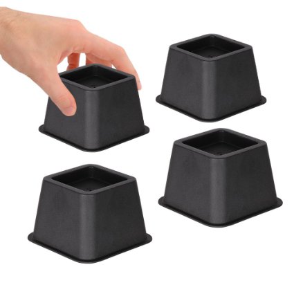 DuraCasa Bed Risers or Furniture Riser - 3 Inches Heavy Duty Set of 4 (3 Inch)