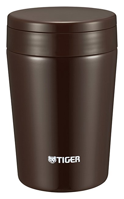 Tiger MCL-A038 TC Vacuum Insulated Thermal Soup Cup, Stainless Steel, Wide Mouth, 12 oz/0.38L, Chocolate Brown