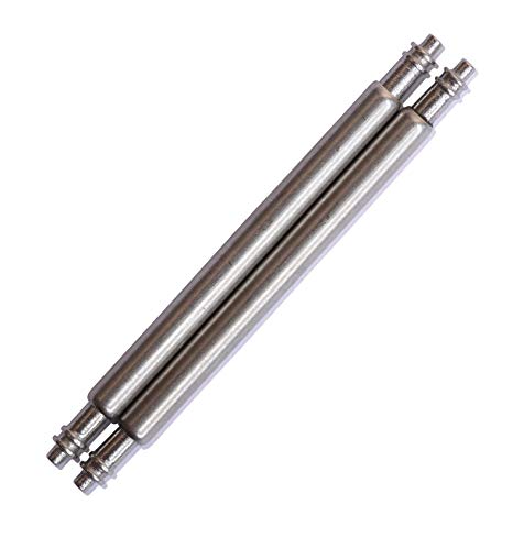 SWISS REIMAGINED Stainless Steel Spring Bar Pins for Attaching Watch Band to Watches or Buckle (Set of Two) - 1.8mm Diameter