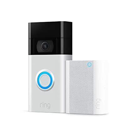 Ring Video Doorbell (2nd Generation) – Satin Nickel with Ring Chime