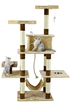 Go Pet Club IQ Busy Box Cat Tree, 44" x 22" x 70"