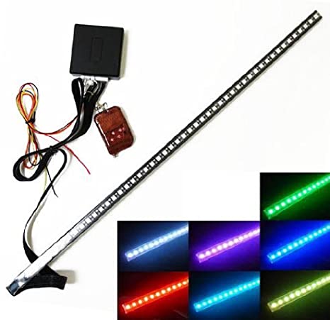 iJDMTOY 20 inches 48-LED RGB LED Knight Rider Scanner Lighting Bar Compatible With Car Interior or Exterior Decoration