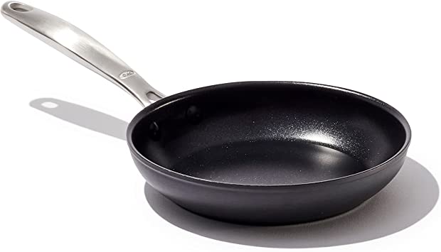 OXO Good Grips Pro Hard Anodized PFOA-Free Nonstick 8" Frying Pan Skillet, Dishwasher Safe, Oven Safe, Stainless Steel Handle, Black