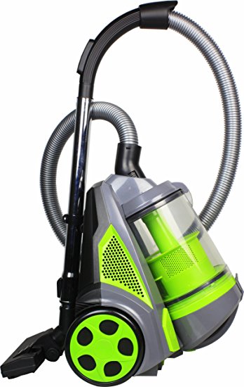 Ovente Cyclonic Canister Vacuum – Bagless – HEPA Filter – BONUS Attachments Included – Corded – ST2620 Series – Green