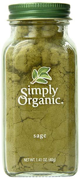 Simply Organic Sage Leaf Ground Certified Organic, 1.41-Ounce Container
