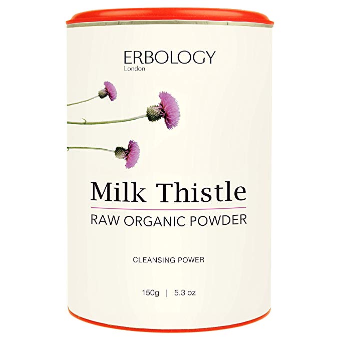 Erbology Organic Milk Thistle Powder 150g - Cleansing Power - Pure - Raw - Vegan