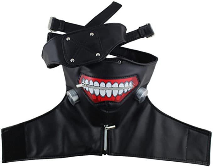 New 2018 Tokyo Ghoul Kaneki Ken Adjustable Zombie Mask Halloween Cosplay PU Leather Mask