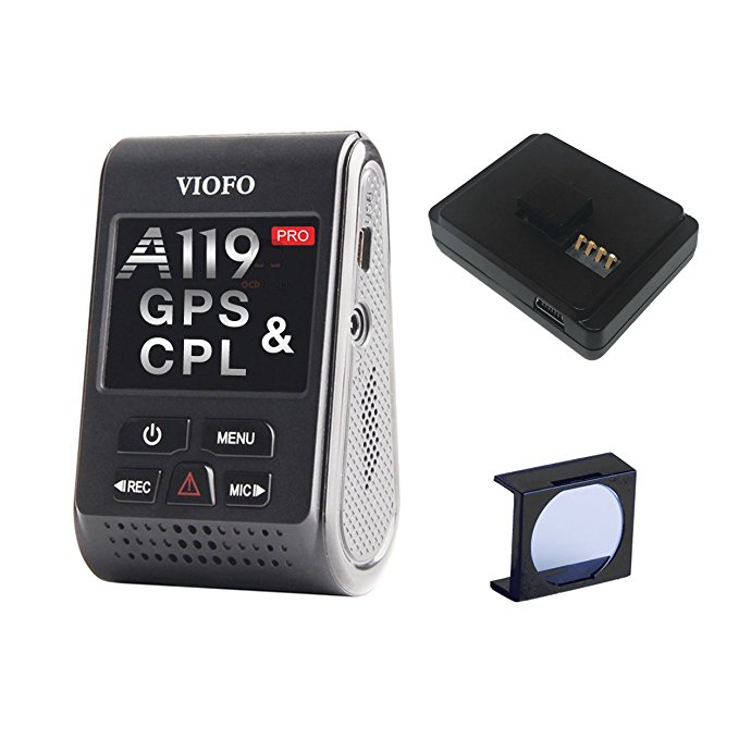 VIOFO A119 PRO 2K Dash Camera with GPS Logger & CPL 2018 Edition