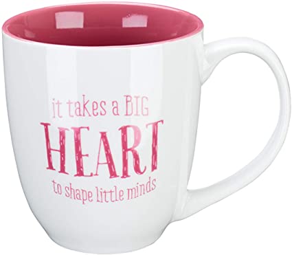 Christian Art Gifts Inspirational Coffee Mug For Teachers "Let all that you do be done in LOVE" –14 oz. Bible Verse Love Coffee Cup, "Big Heart" & Corinthian 16:14