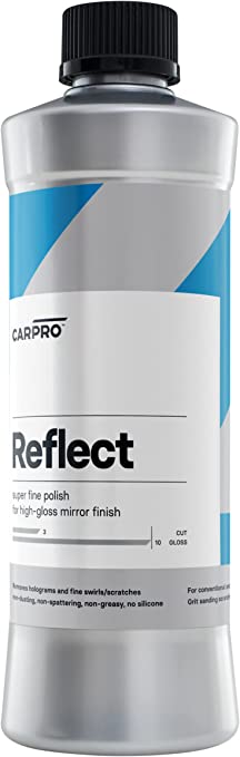 CARPRO Reflect High Gloss Finishing Polish - Reflective & Glossy Finish Without Durable Fillers, Silicones, Waxes, Polymers, or Teflon - Body Shop Safe, No Dusting. Rotary & Dual Action - 500mL (17oz)