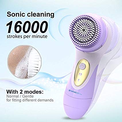 Sonicety Electric Facial & Body Cleansing Brush HI-701 (Purple)