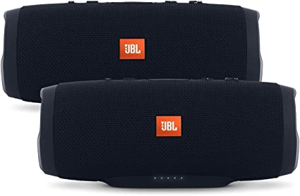 JBL Charge 3 Waterproof Portable Bluetooth Speaker - Pair (Black/Black)