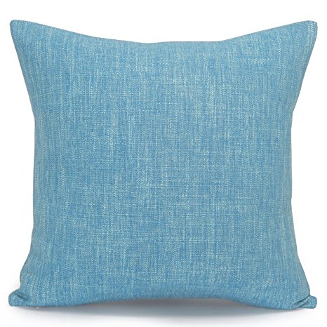 Acanva Decorative Accent Throw Pillow Cushion with Pillowcase Cover Sham And Insert Filling, Large, Solid Sky Blue