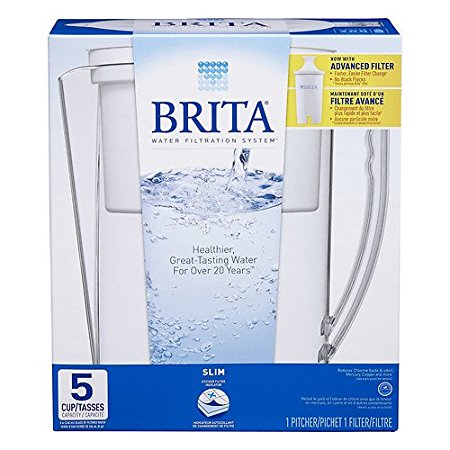 Brita Slim Water Filter Pitcher, 5 Cups