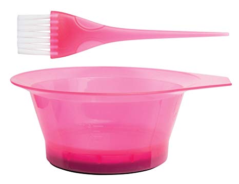 Diane Tint Bowl with Brush Set, Translucent Pink