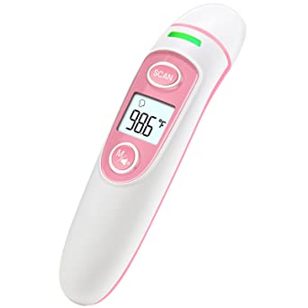 Forehead Thermometer for Adults and Kids, Pink