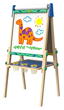 Crayola Kid’s Wooden Easel, Dry Erase Board and Chalkboard, Gift Age 4,5,6,7 (Amazon Exclusive)