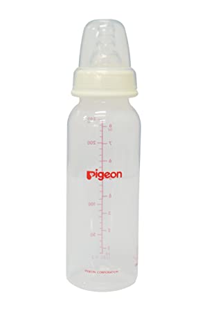 Pigeon Peristaltic KPP Nursing Bottle Medium Nipple (240 ml, White)