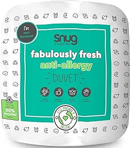 Snug Fabulously Fresh Double Duvet - 7.5 Tog Spring Summer Anti Allergy Quilt Duvet Lightweight Cool Cooler Comfortable Soft - Hypoallergenic,Machine Washable - 200x200cm-Double, Packaging may vary