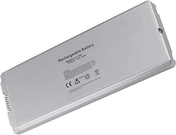 Bay Valley Parts 55WH Battery for Apple MacBook 13" A1185 A1181 MA561G/A MA561FE/A MA561LL/A MA566 MA566FE/A MA566G/A MA566J/A White (Mid./Late 2006, Mid./Late 2007, Early/Late 2008, Early/Mid. 2009)