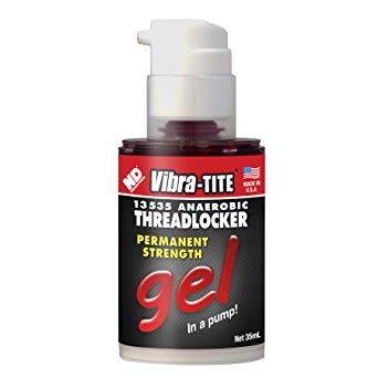 Vibra-TITE 135 Permanent Strength Gel Anaerobic Threadlocker, 35 ml Pump, Red