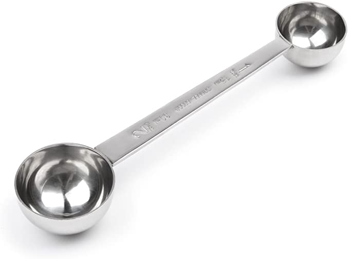 Fox Run 5909 Double Measure Scoop, 7.75 x 1.75 x 1.25 inches, Metallic