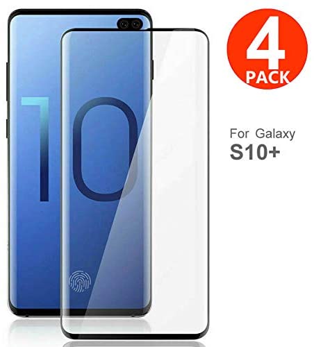 AaBbDd [4 Pack] Glass Protector for S10+(Plus),Tempered Glass Screen Protector for Samsung Galaxy S10+(Plus), Full Coverage with 9H Hardness and 99% Transparency
