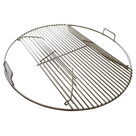 304 Stainless Steel Hinged Cooking Grate for 22.5 inch Weber Charcoal Grills