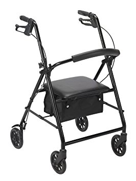 Drive Medical Rollator with Wheels, Black