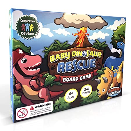 New Baby Dinosaur Rescue Board Game #1 Kids Cooperative Dinosaur Game for Kids Ages 4 to 8 - Teach Children New Skills While Having Fun - Learning Board Games That Teaches Friends to Play Together!