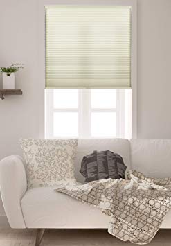 Arlo Blinds Single Cell Light Filtering Cordless Cellular Shades, Color: Cream, Size: 17" W x 48" H