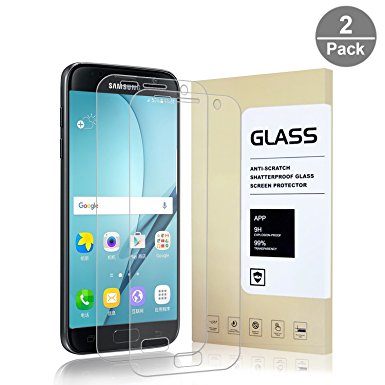 [2-Pack] Galaxy S7 Screen Protector, FCLin sreen protector [Anti-Scratch] [Full-Cover] [Bubble-Free] PET HD Screen Protector for Samsung Galaxy S7 with Lifetime Replacement Warranty.