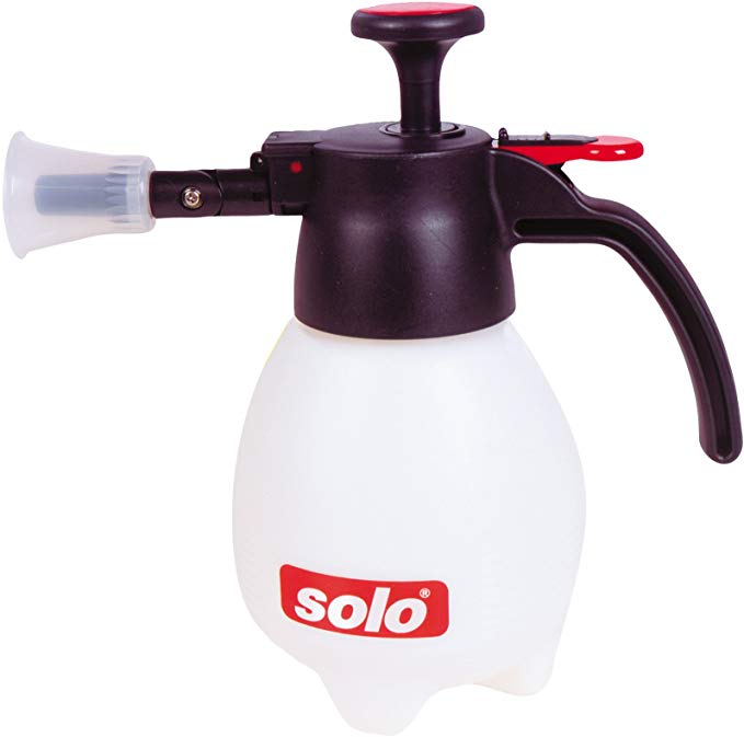 SOLO 418 One-Hand Pressure Sprayer, 1-Liter, Ergonomic Grip for Gardening, Fertilizing, Cleaning & General Use Spraying