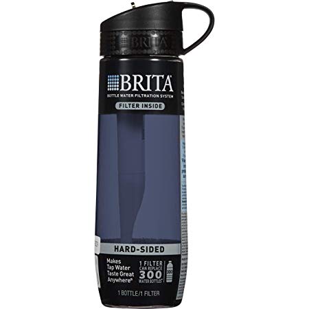 Brita Hard Sided Water Filter Bottle, 34 Ounces