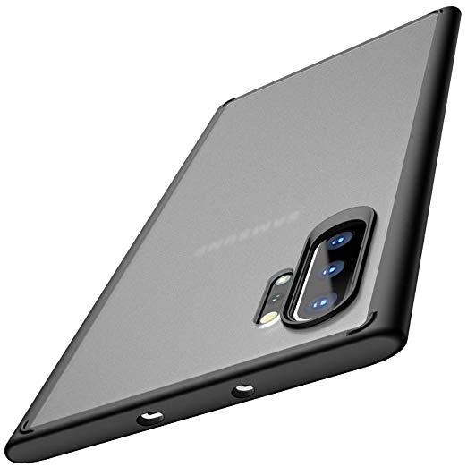 TOZO for Samsung Galaxy Note 10 Plus Case Phantom Hybrid Soft Grip Matte Finish Frame Matte Back Panel Ultra-Thin [Slim Fit] Cover for Samsung Galaxy Note 10  5G Case [Matte Black]