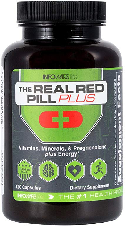 Infowars Life - The Real Red Pill Plus (120 Capsules) - Pregnenolone 50mg Supports Healthy Aging & Cognitive Function