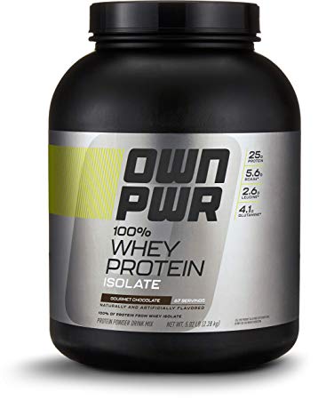 Amazon brand - OWN PWR 100% Whey Protein Isolate Powder, Gourmet Chocolate, 5 lb