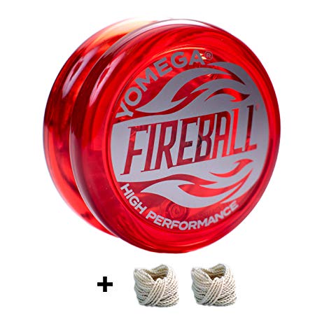 Yomega Fireball – High Performance Transaxle Yoyo, for Intermediate, Advanced and Pro Level.   Extra 2 Strings & 3 Month Warranty (Red)