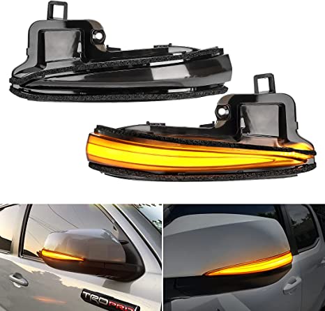 SUPAREE LED Side Mirror Turn Signal Lights, Sequential Dynamic Indicator Strip for 2016-2020 Tacoma, 2019-2021 RAV4 XA50, 2020 Highlander XU70, Alphard Velltire Lexus LM-Smoked Lens