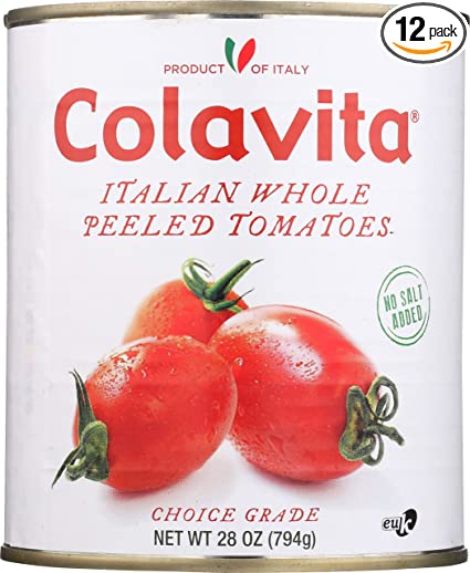 Colavita Tomatoes, Whole Peeled Italian, 28 Oz (Pack of 12)