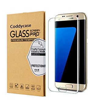 Galaxy S7 Edge Screen Protector, Coddycase Galaxy S7 Edge Tempered Glass [Full Coverage][Case Friendly][Bubble-Free], Screen Protector for Samsung Galaxy S7 Edge (1 Pack)