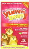 Yummi Bears Fish Free Omega 3 with Chia Seed 90-Count Gummy Bears for Children