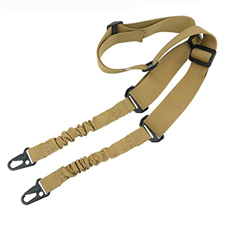 LVLING 2 Point Multi-Use 2-IN-1 Rifle Gun Sling Adjustable Shoulder Rope Strap Cord for Outdoor Sports, Hunting