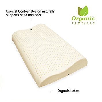 100% Organic Latex Contour Neck Pillow Standard