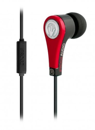 iFrogz If-QUA-RED Quake Earbuds with Mic, Red