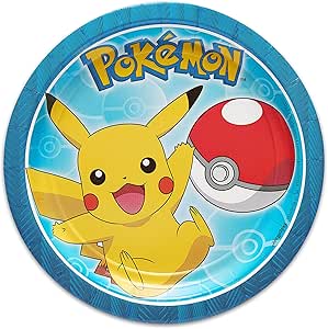 American Greetings Pokemon Party Supplies, Paper Dessert Plates (40-Count)