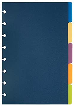 TUL Custom Note-Taking System Discbound Tab Dividers, 5 1/2" x 8 1/2", Junior Size, Assorted Colors